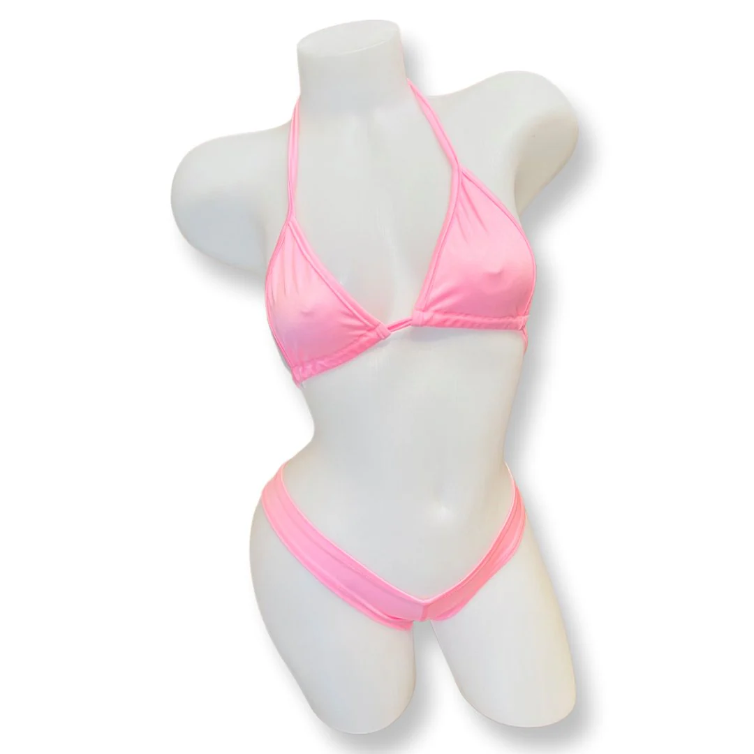 Booty Short Bikini Set - Baby Pink