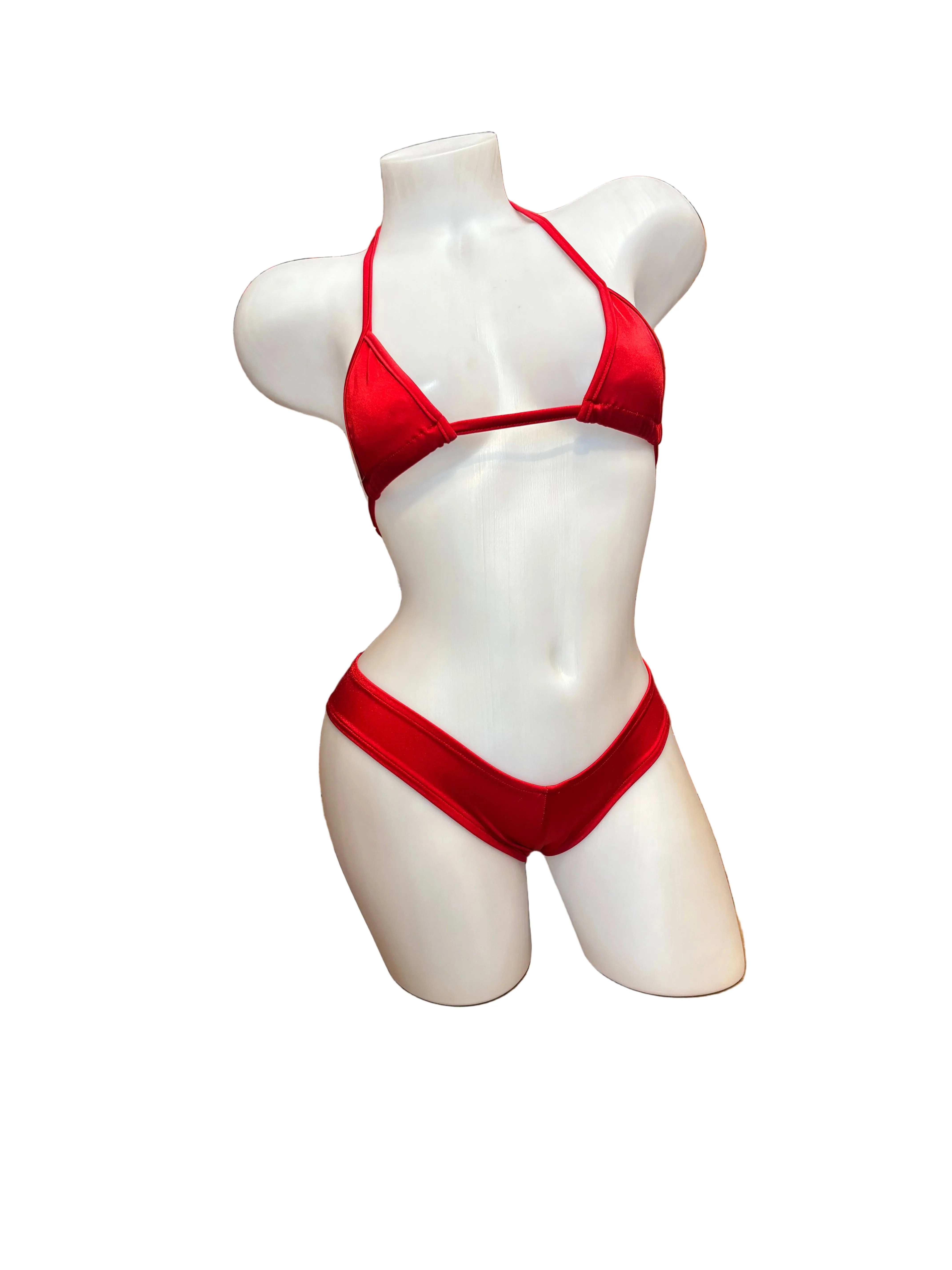 Booty Short Bikini Set - Red