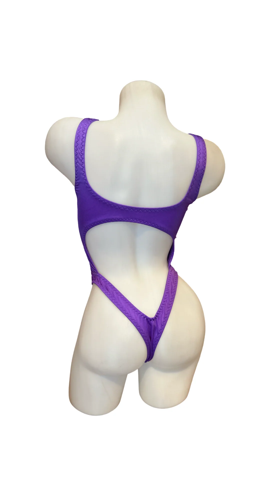 Bralette Top Thong Back Bodysuit Purple - Image 2