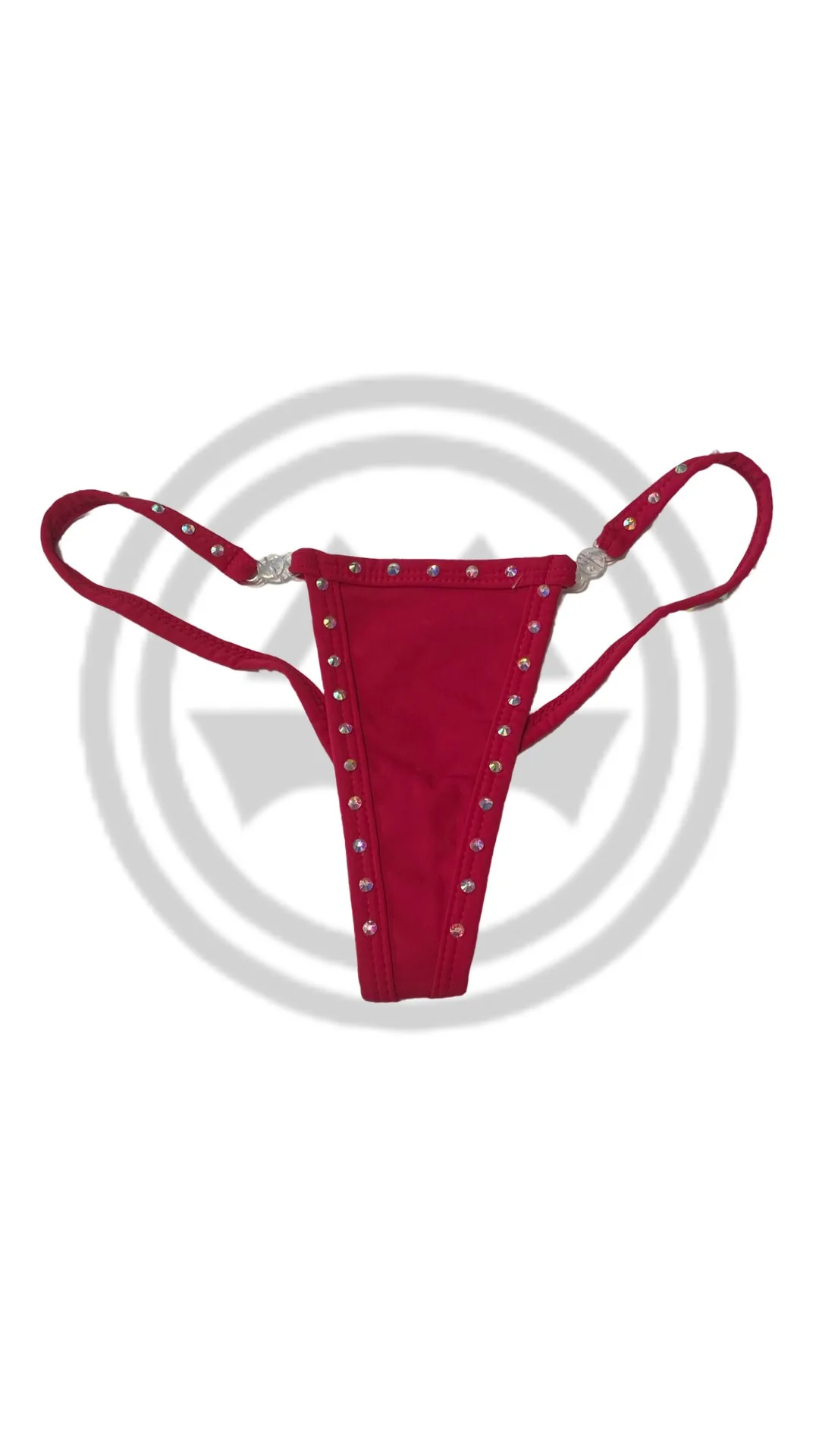 Crystal Thin Clip G-String - Red
