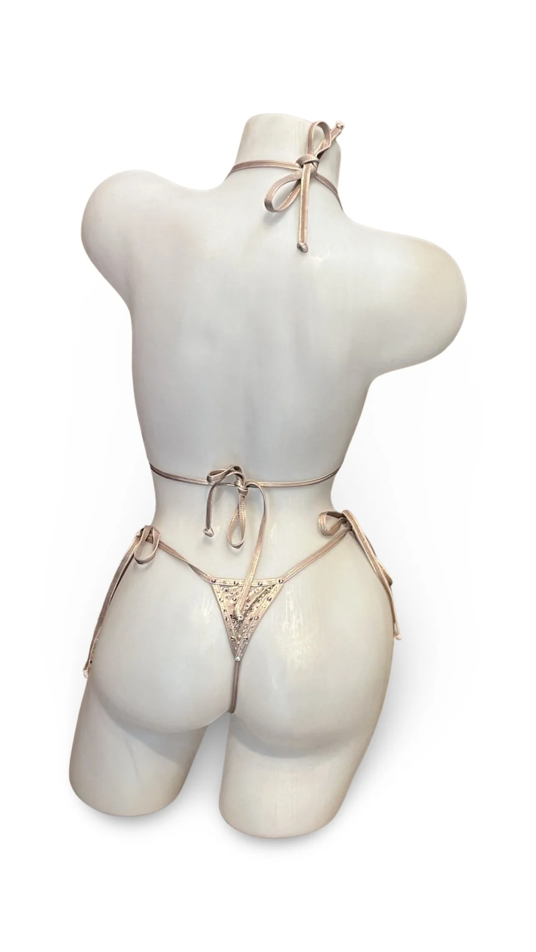 Crystal Under Bust Bikini Champagne - Image 2