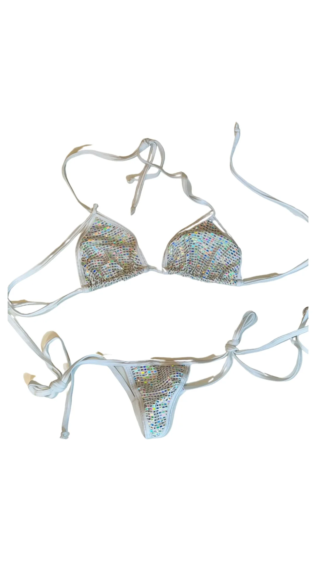 Disco Ball Bikini White - Image 2