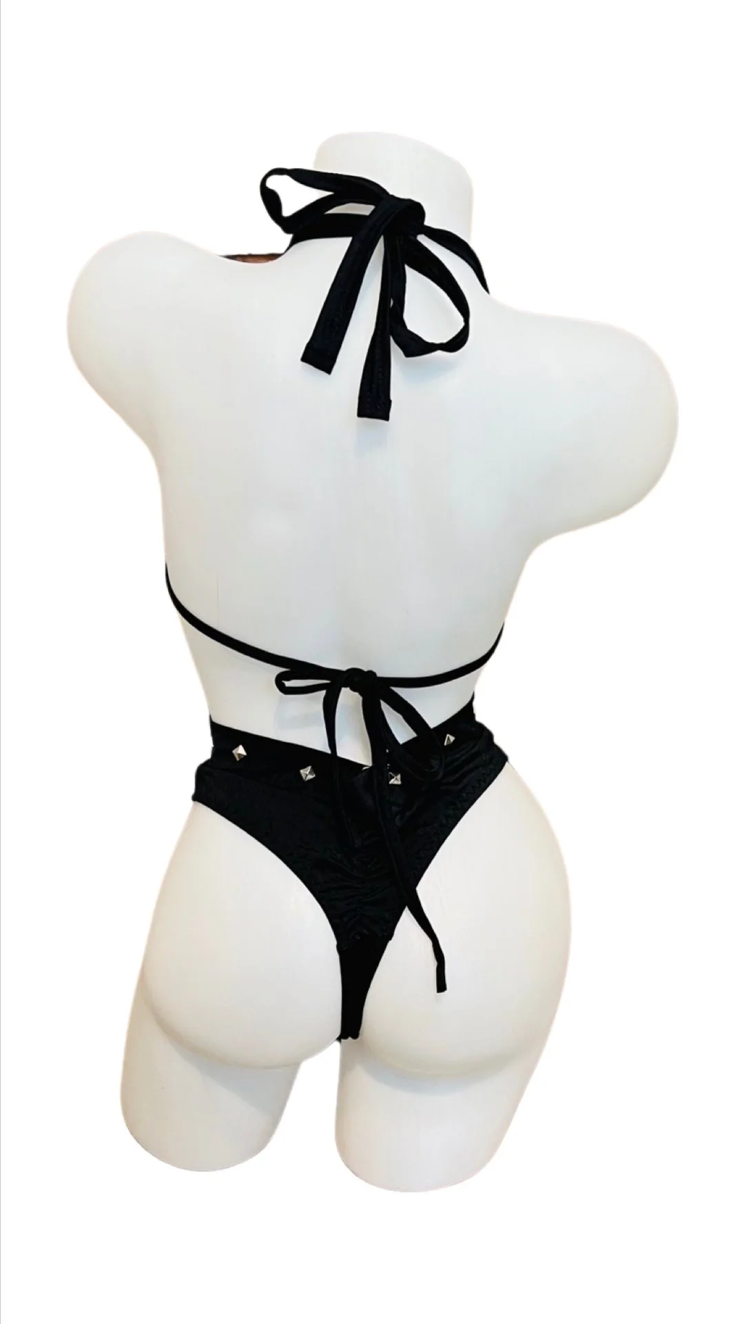 Fishnet Studded Bikini Set - Image 2