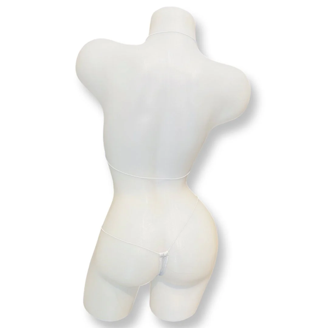 Foil Micro Nudie Bikini Silver - Image 2