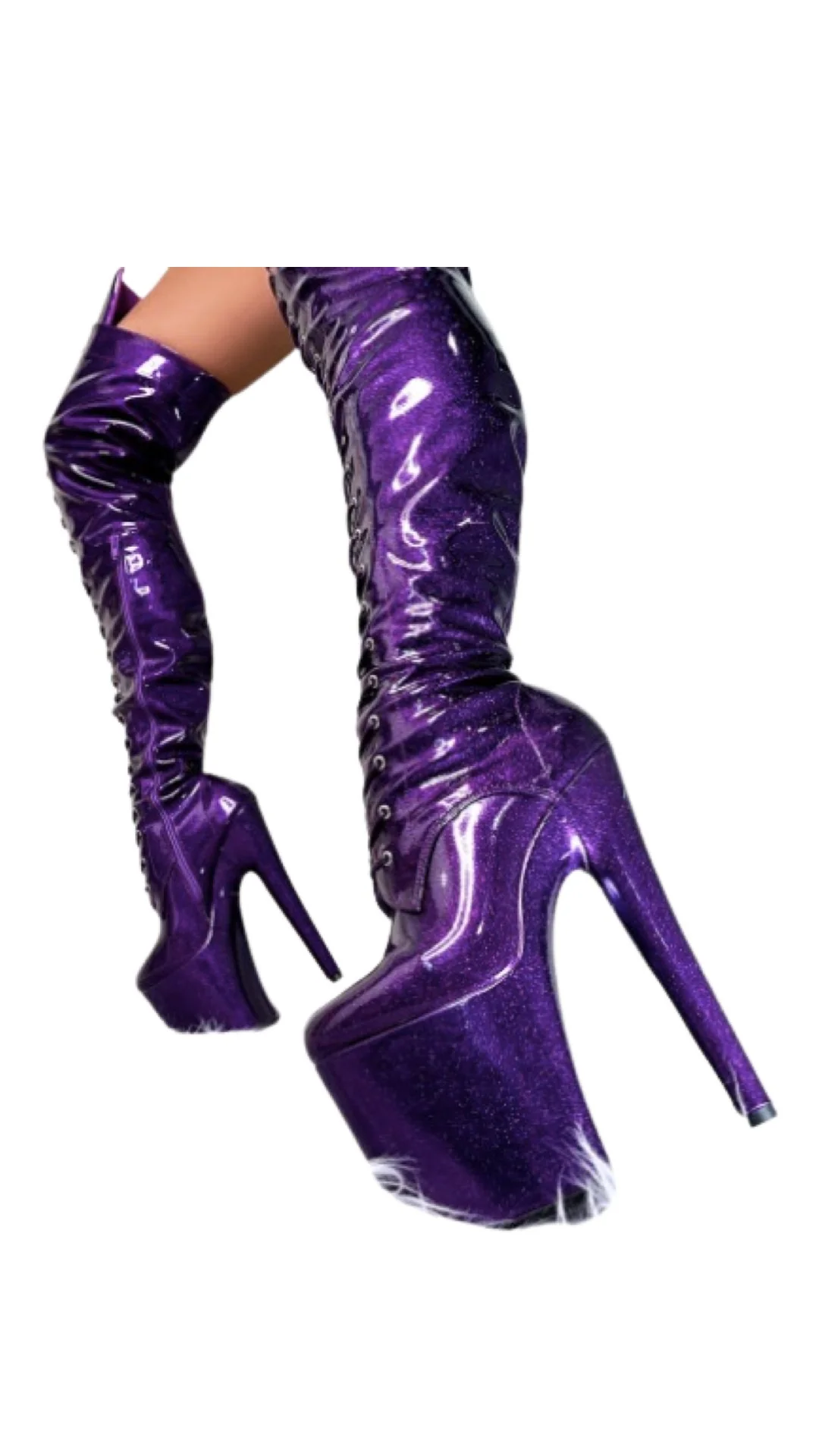 Hella Heels: Glitterati Thigh High Purple Rain 7" - INSTORE - Image 2