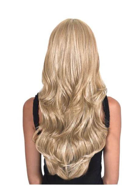 Long Loose Curl Wig with Bangs - Medium Brown/Copper - Image 2