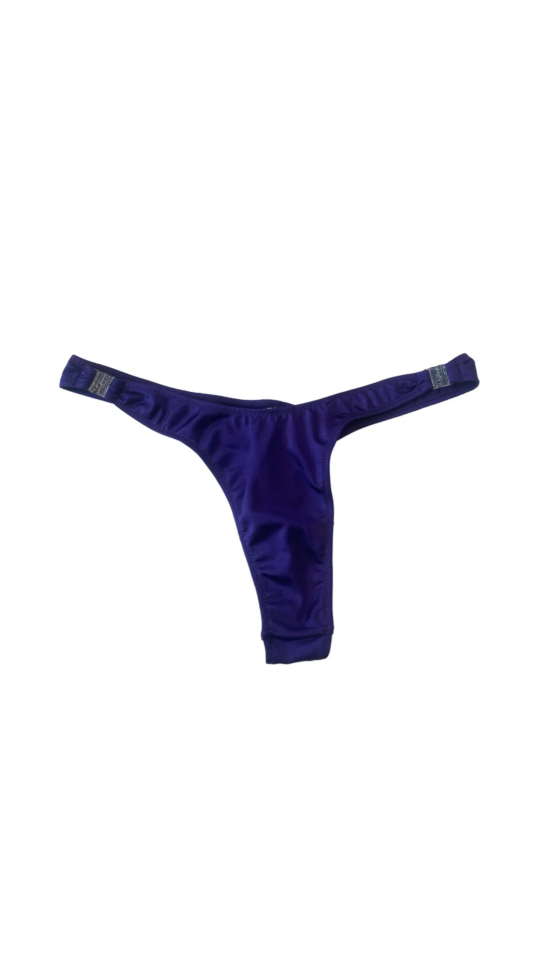 Lycra T-Back Detachable Thong with Clip - Dark Purple
