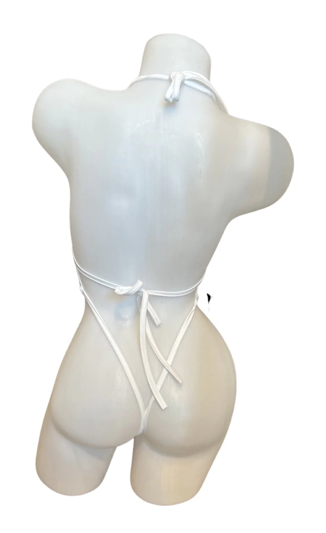 Mesh One Piece Y-Back Bodysuit White - Image 2