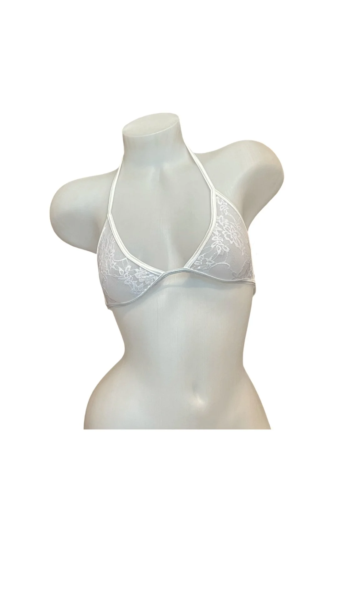 Micro Triangle Top Lace - White