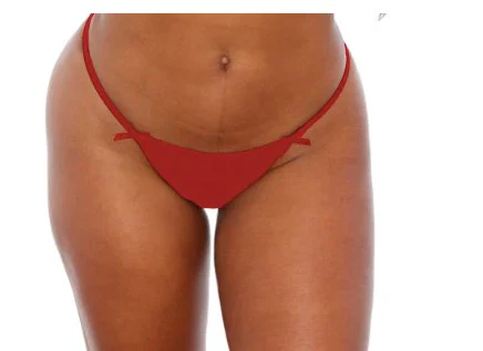 Microfiber Bow Thong Red