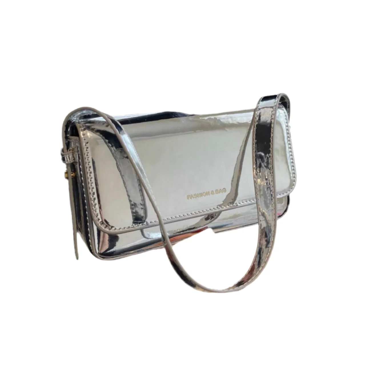 Patent Handbag Silver