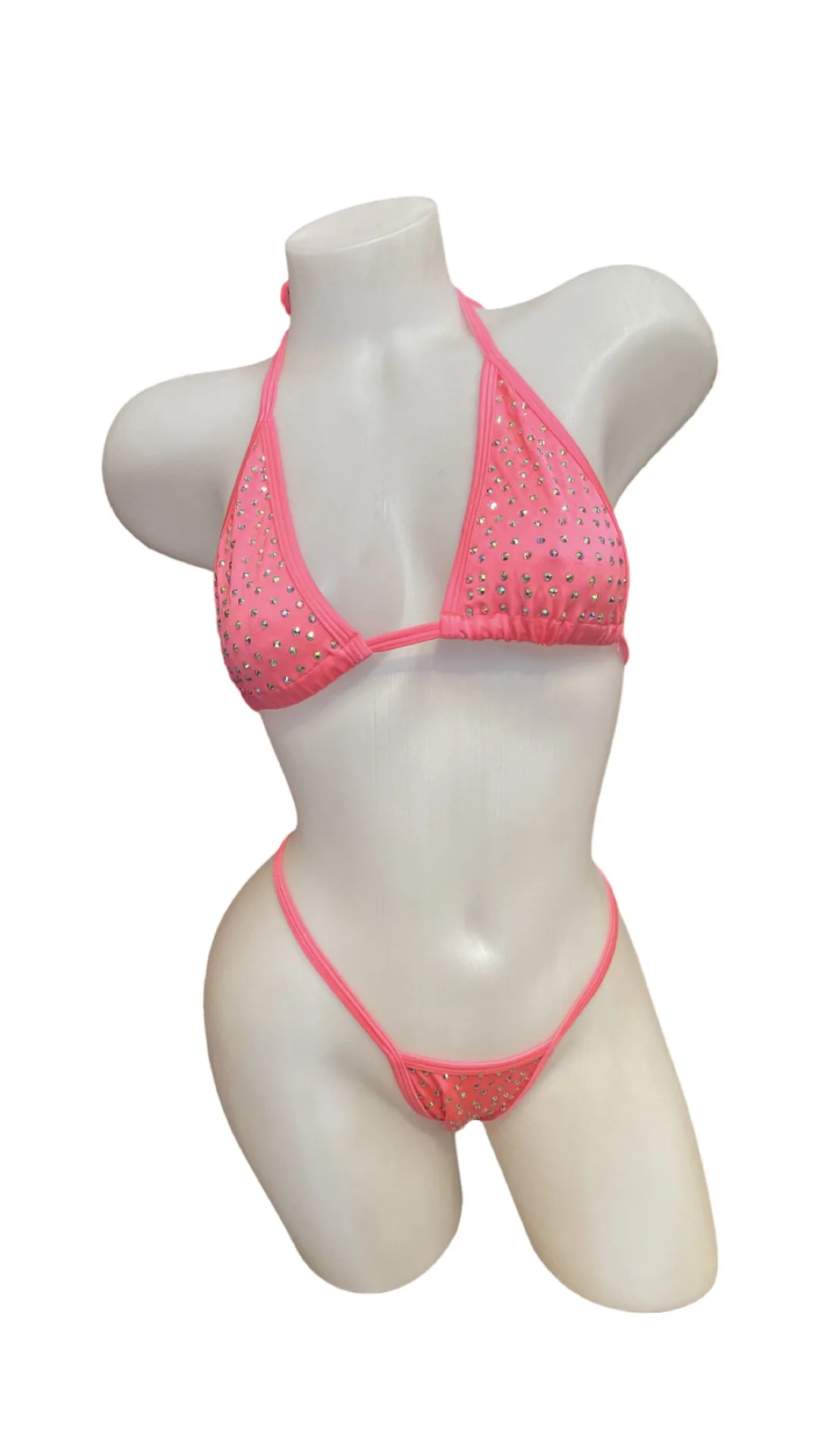 Rhinestone Bikini Coral