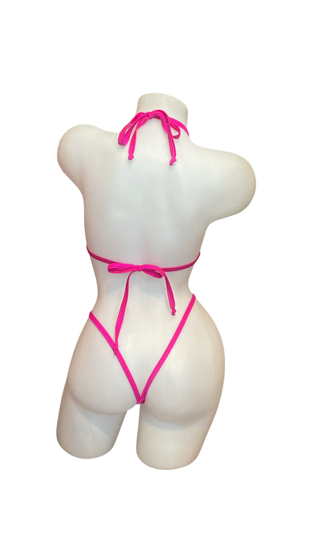 Rhinestone Bikini Metallic Hot Pink - Image 2