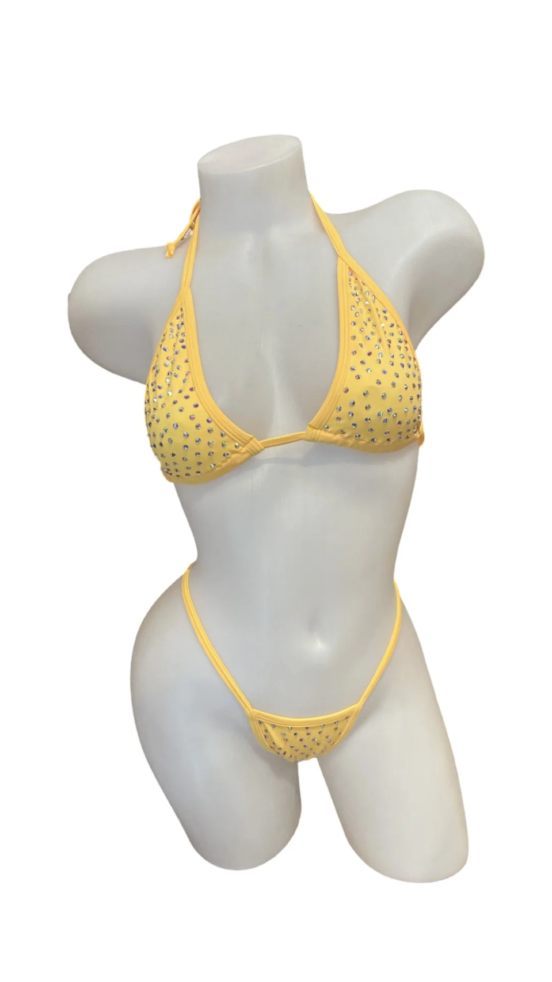 Rhinestone Bikini Sunshine Yellow
