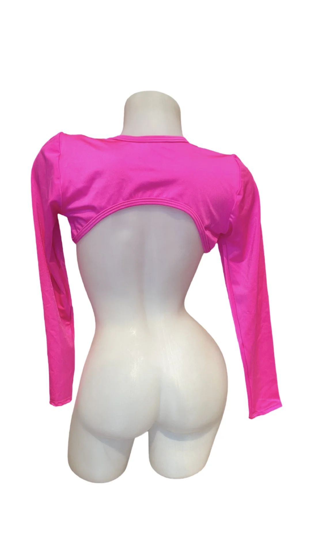 Rhinestone Shoulder Bolero Hot Pink - Image 2