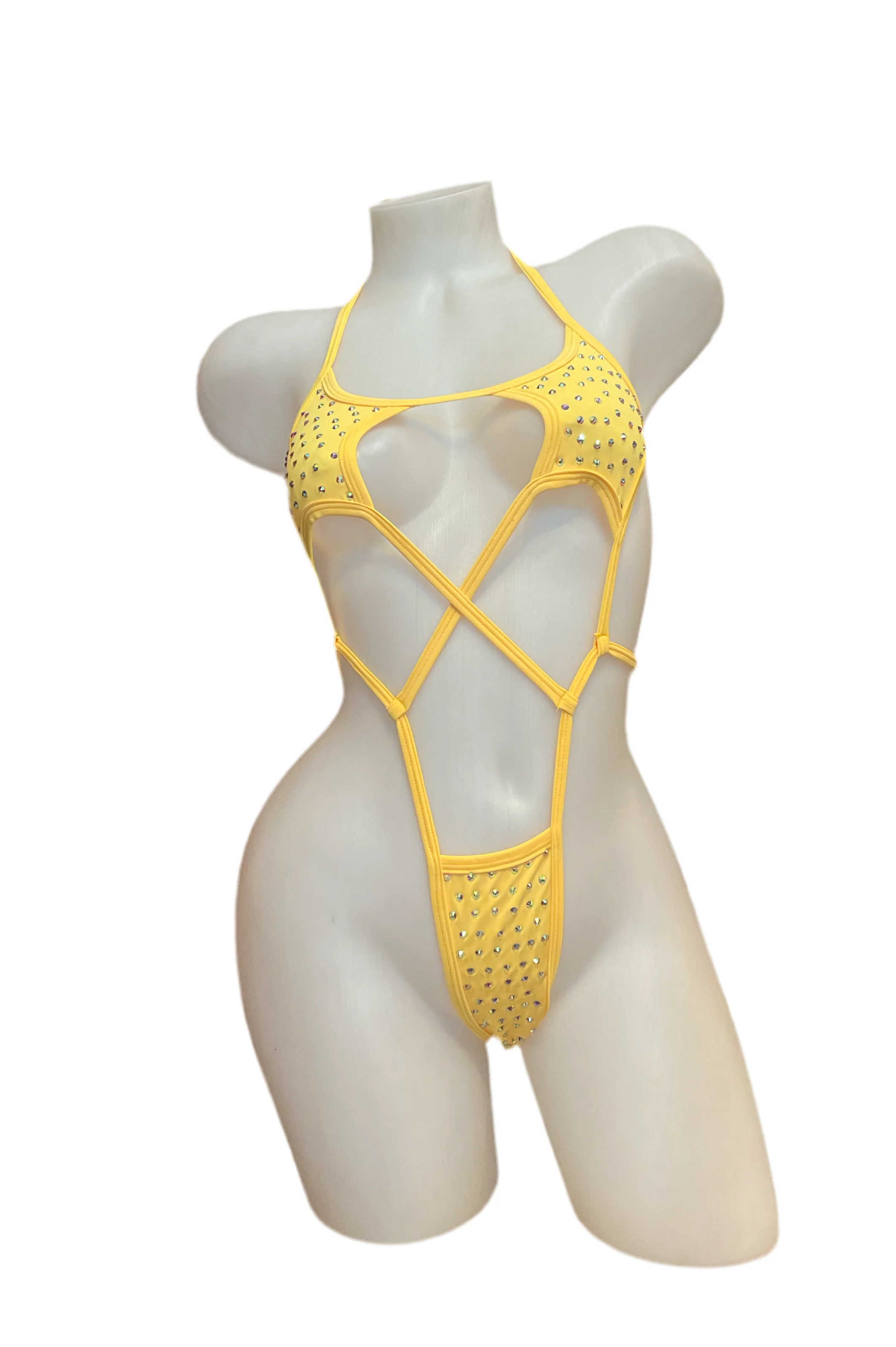 Rhinestone Star Sling Shot Sunshine Yellow