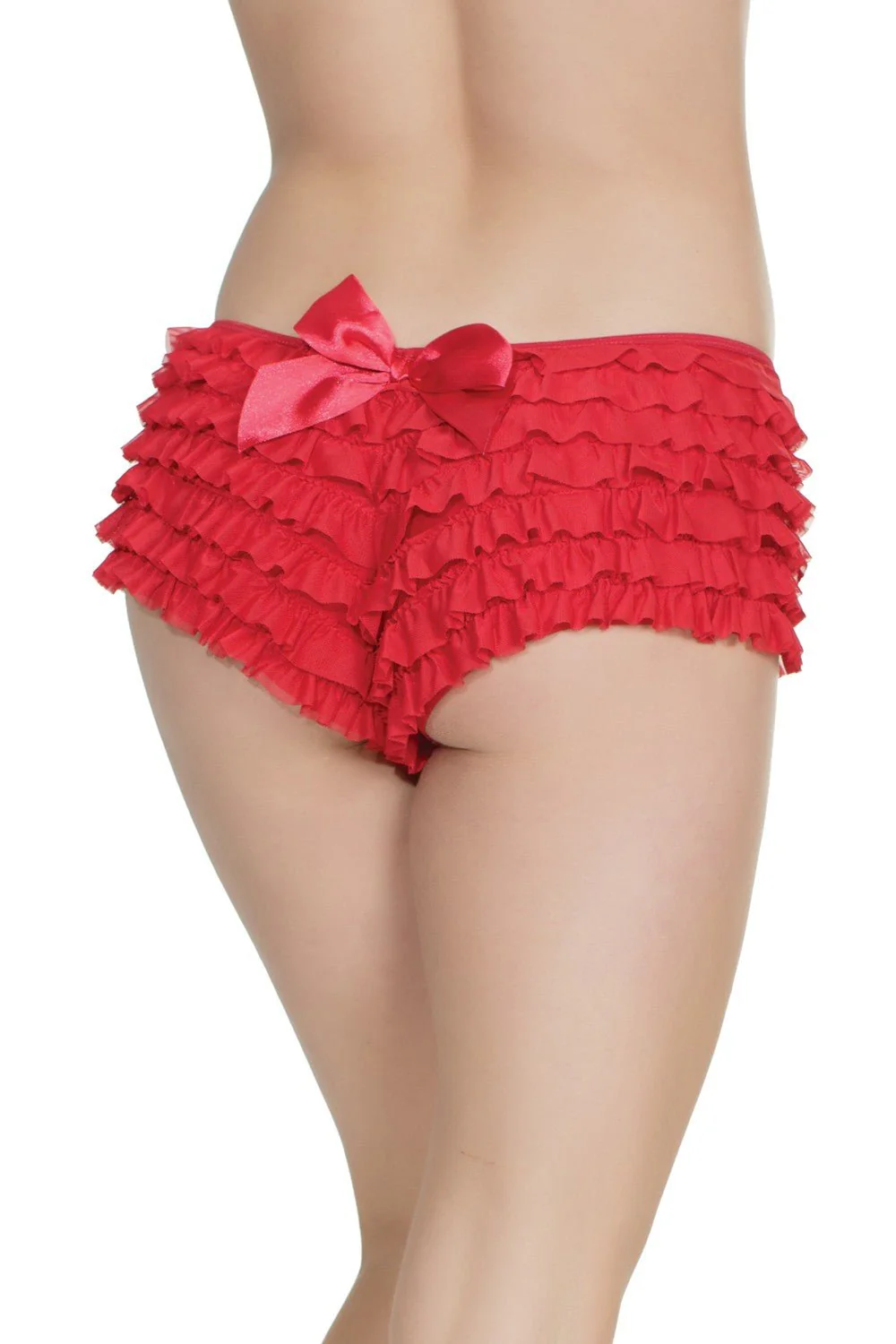 Ruffle Shorts Red - Image 2