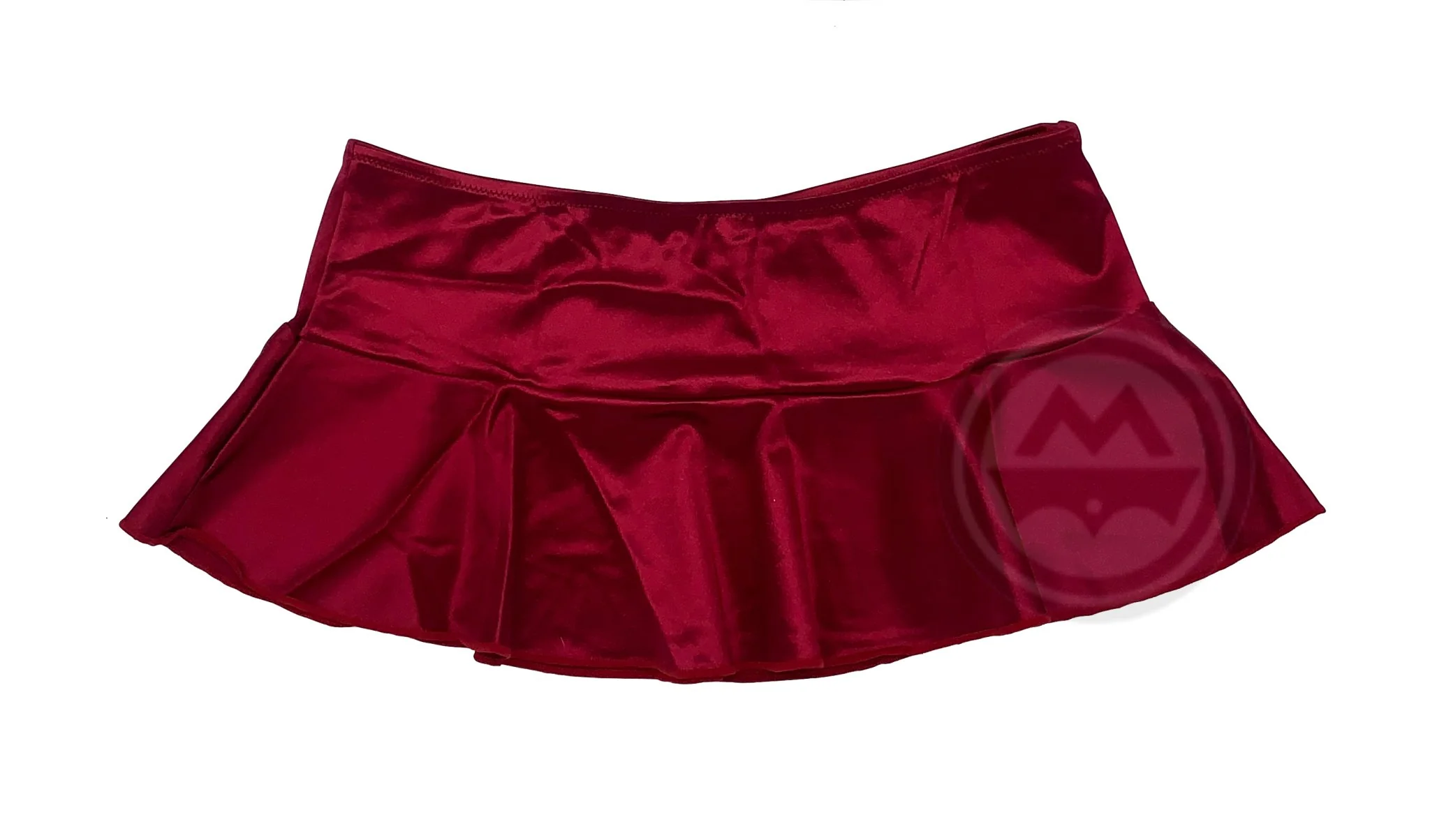 Satin Mini Skirt - Red