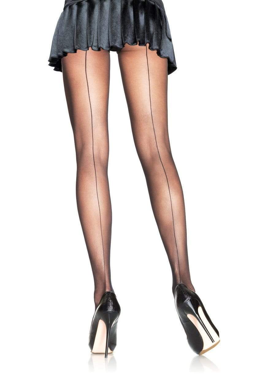 Sheer Backseam Pantyhose Black