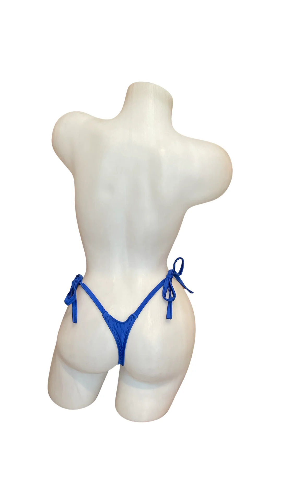 Side Tie Y-Back G-String Royal Blue - Image 2