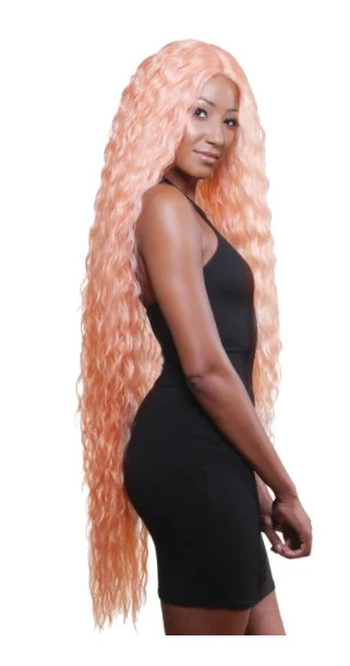 Super Long Tight Curl Wig - Off Black - Image 2