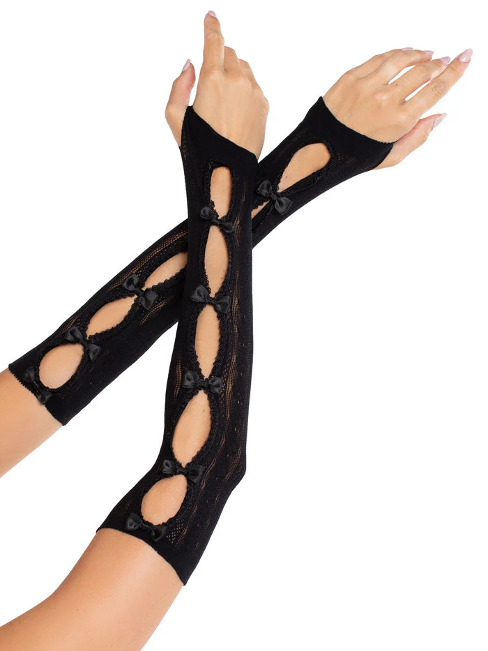 Sweetheart Striped Keyhole Arm Warmers