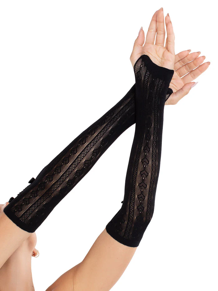 Sweetheart Striped Keyhole Arm Warmers - Image 2