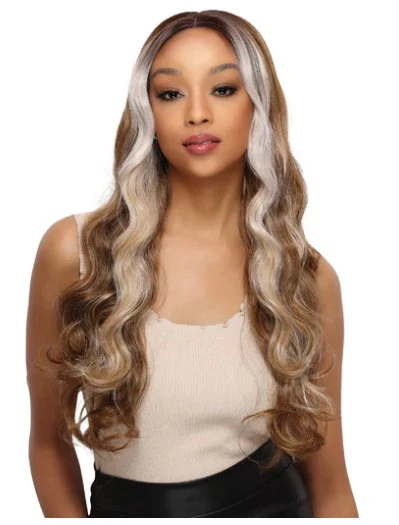 Transparent Lace Loose Curl Long Wig - Milk Chocolate