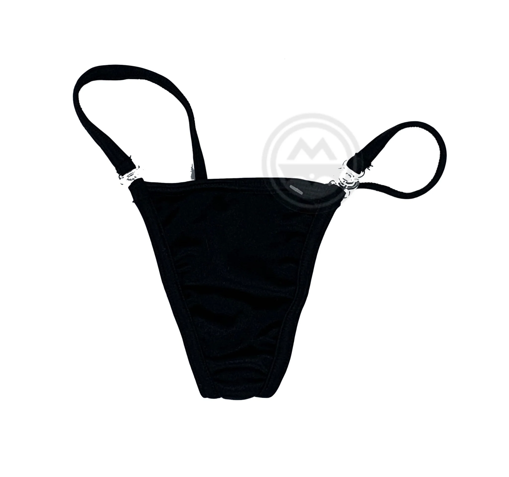 Y-Back G-String with Clips - Black
